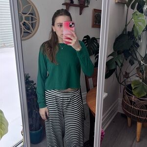 Aritzia Green Cotton Long Sleeve